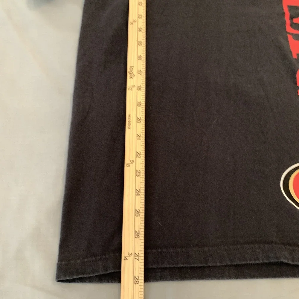 San Francisco 49ers Shirt Mens Large Black NFL Football Nike Red Gold Logo Tee